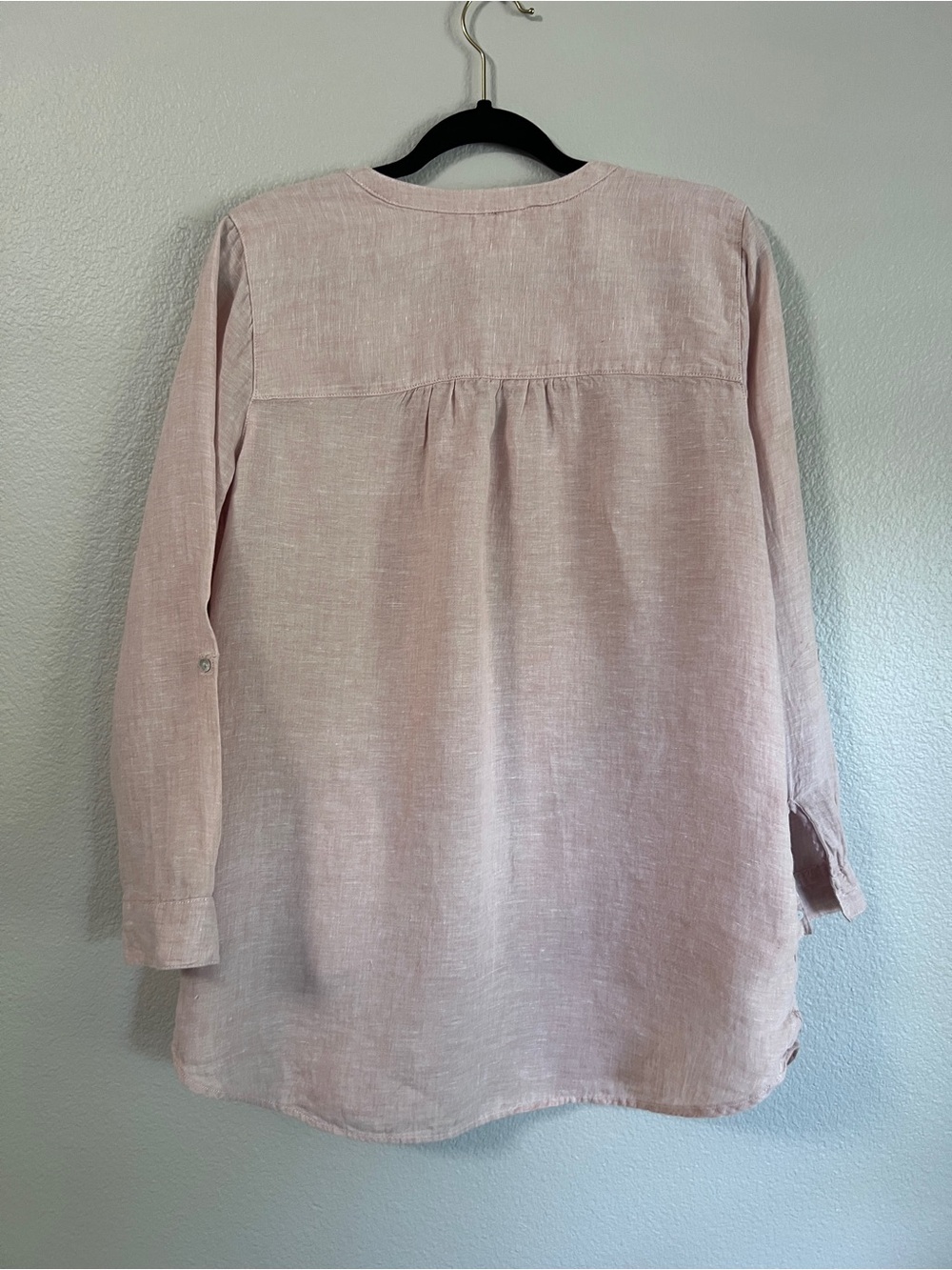 Sigrid Olsen Linen Button Down Shirt Pink - Picture 5 of 8
